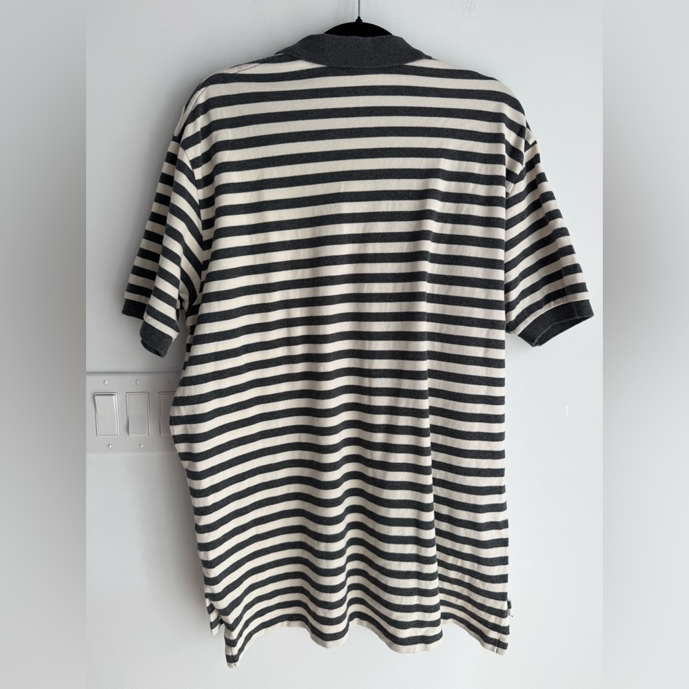Vintage Polo Ralph Lauren Short Sleeve Polo Gray Striped Size XL - Picture 11 of 11
